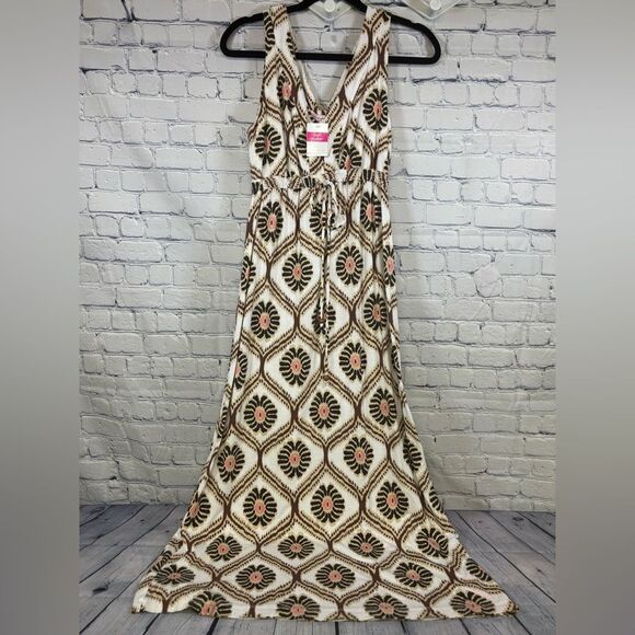 fresh produce Dresses & Skirts - NWT Fresh Produce Fiji Beachcomber Ikat Boho Vacation Coastal Midi Dress Size S